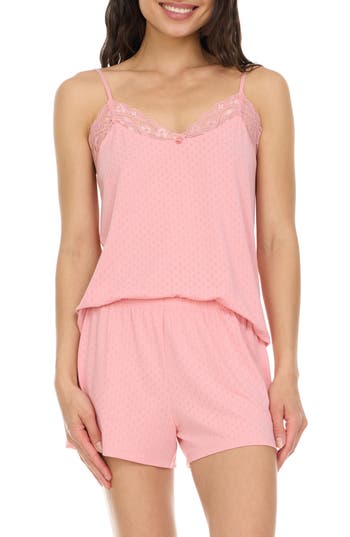 Flora By Flora Nikrooz Brittany Short Pointelle Knit Pajamas In Pink