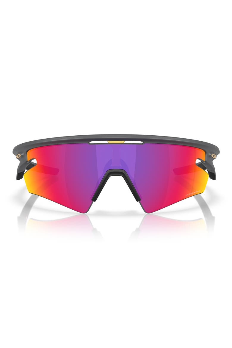 Gender Inclusive Sphaera Slash 36mm Rectangle Sunglasses, Main, color, MATTE CARBON / PRIZM ROAD