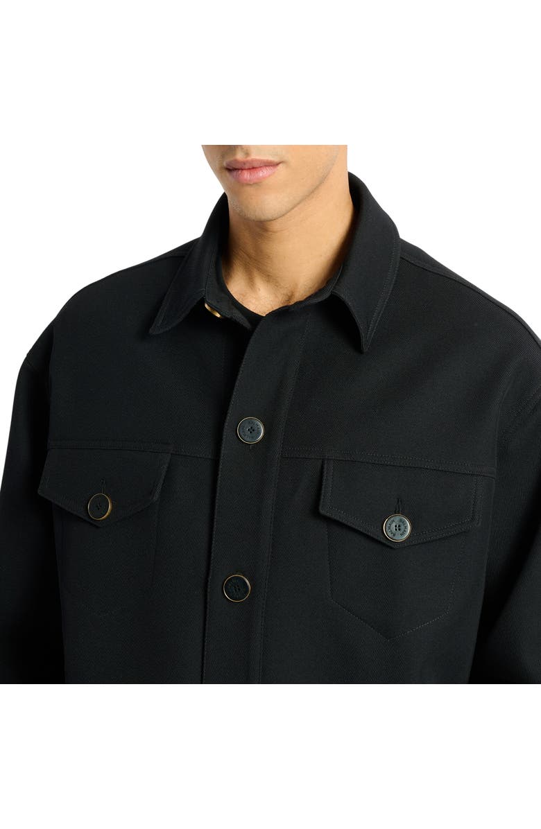 Balmain Wool twill overshirt, Alternate, color,