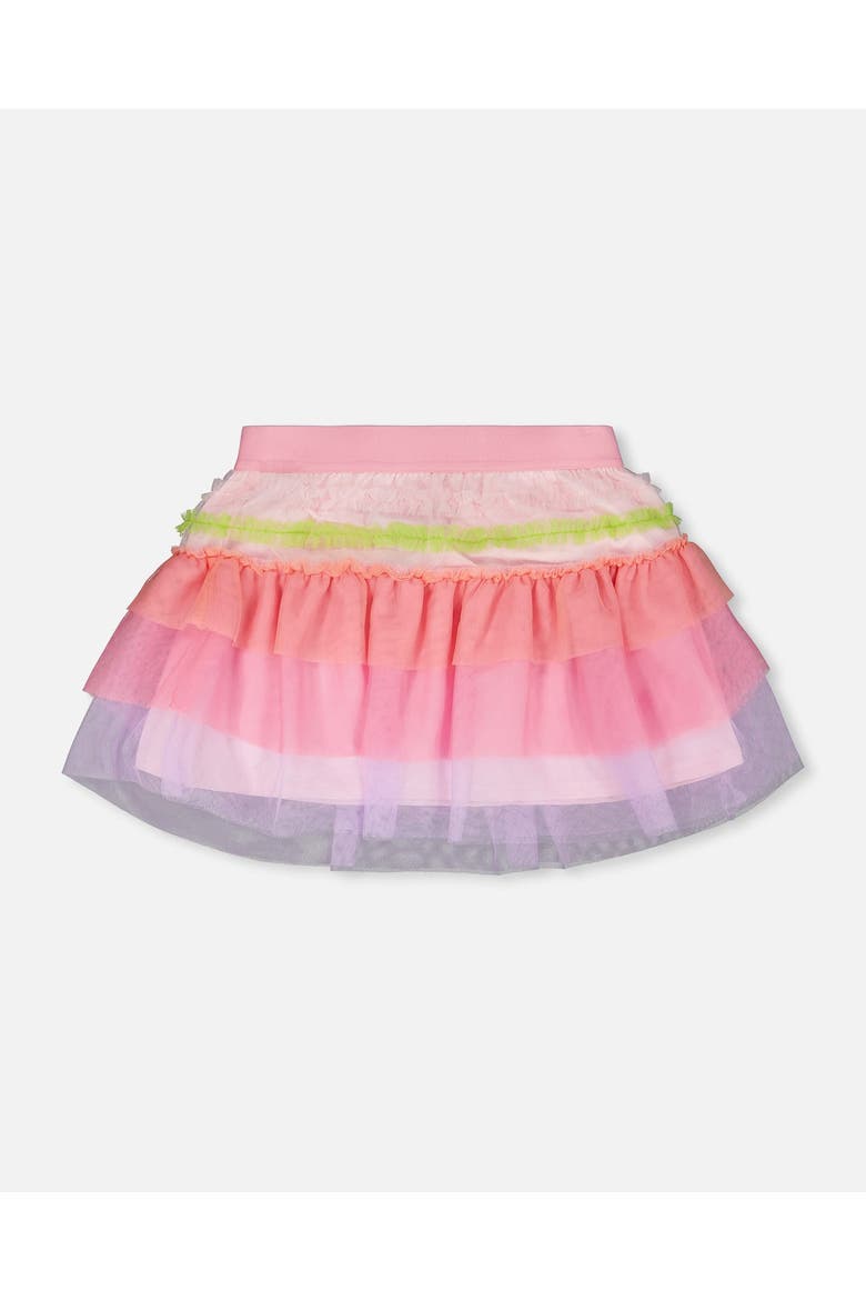 Mesh Skirt with Frills, Main, color, Multicolor