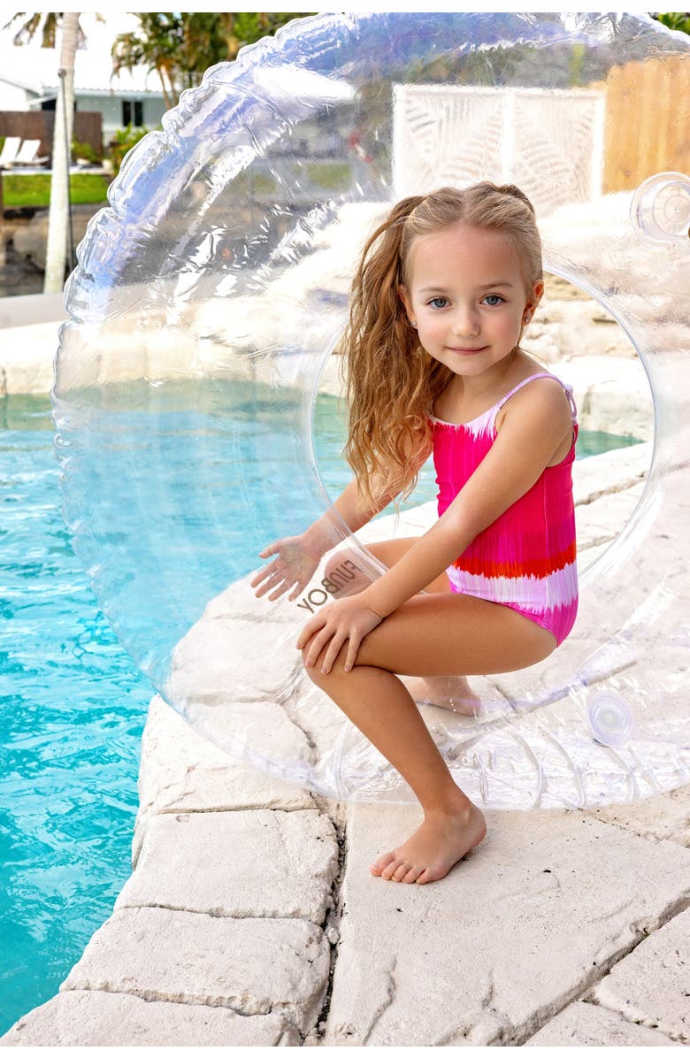 NoggiWear Dip Dye Bathing Suit, Alternate, color, Pink Ombre