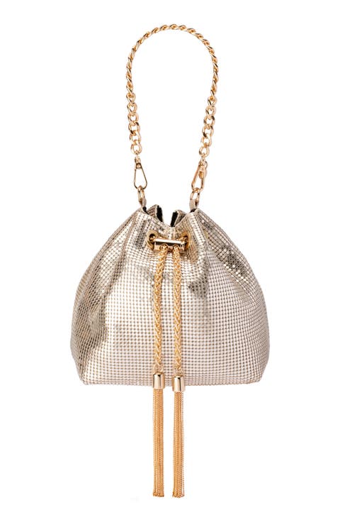 Sylvia Mesh Drawstring Top Handle Bag