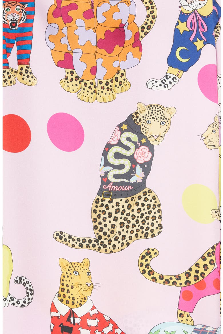 A Leopard Never Changes Its Spots Short Pajamas, Alternate, color, PINK