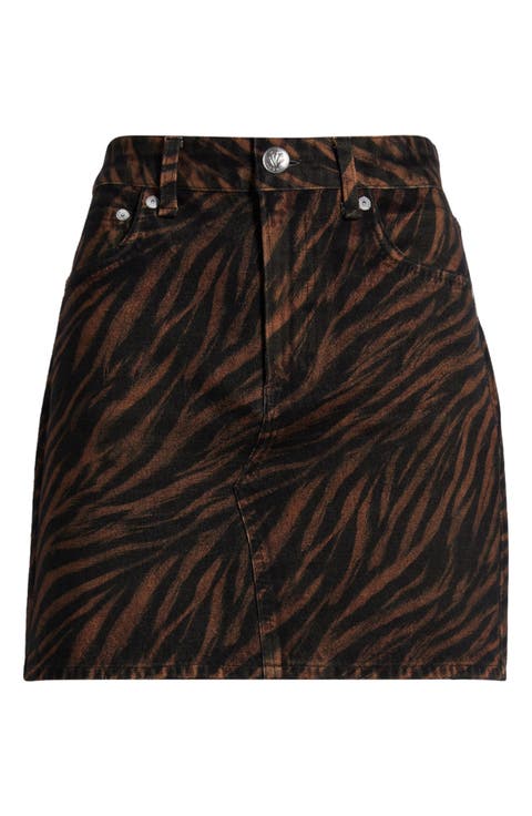 Miramar Zebra Ponte Miniskirt