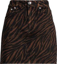 rag & bone Miramar Zebra Ponte Miniskirt