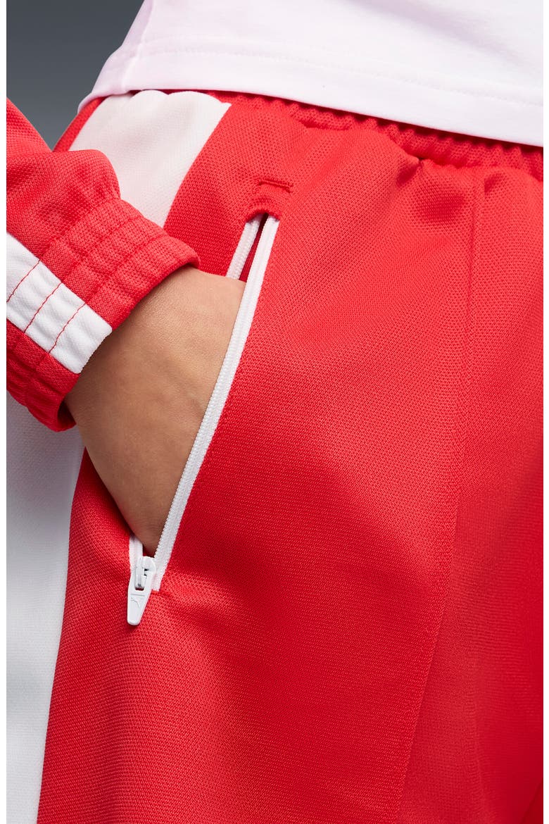 T7 Relzed Pintuck Shorts, Alternate, color, FOR ALL TIME RED