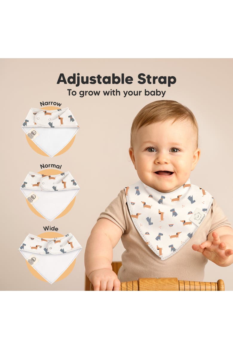 8-Pack Organic Bandana Bibs, Alternate, color, Pets & Paws