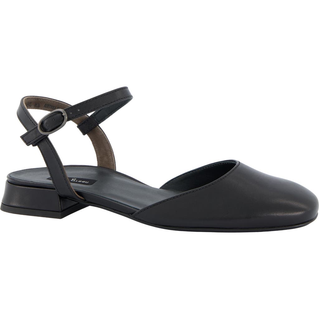 Paul Green Bianca Ankle Strap Pump In Black Softnappa