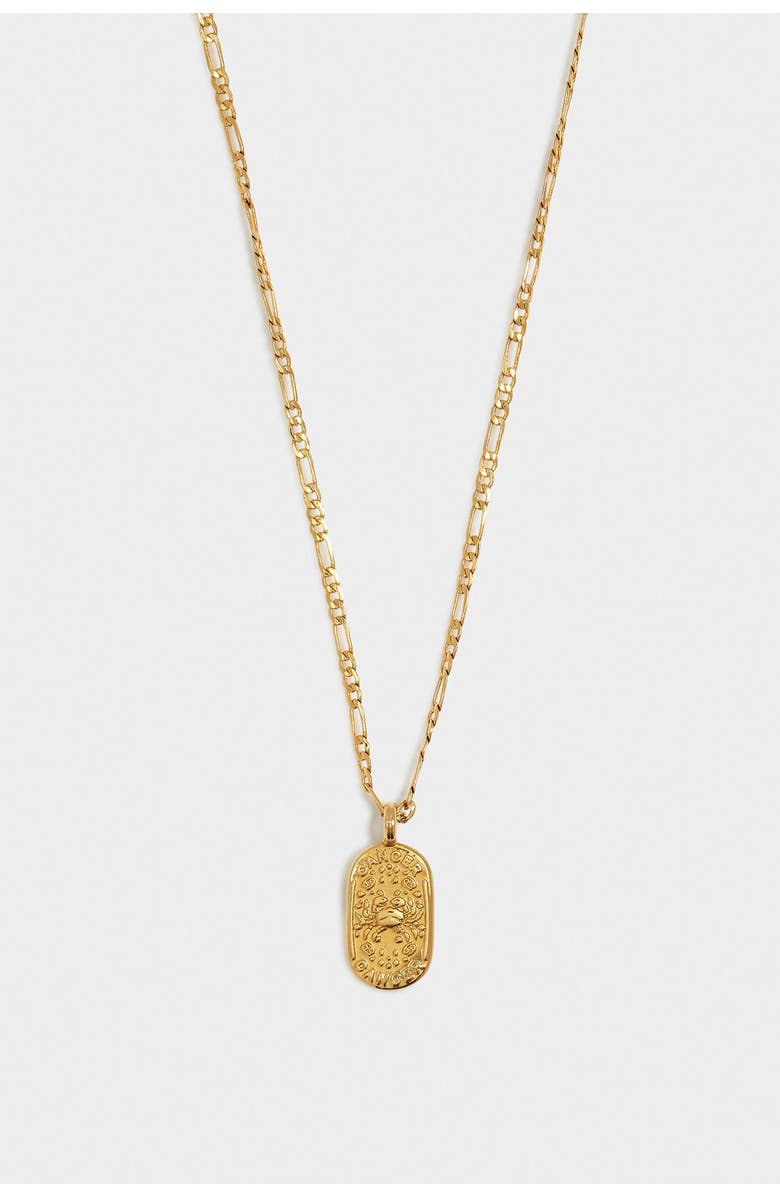 Katie Loxton 'Cancer' Waterproof Gold Zodiac Necklace, Main, color, Gold