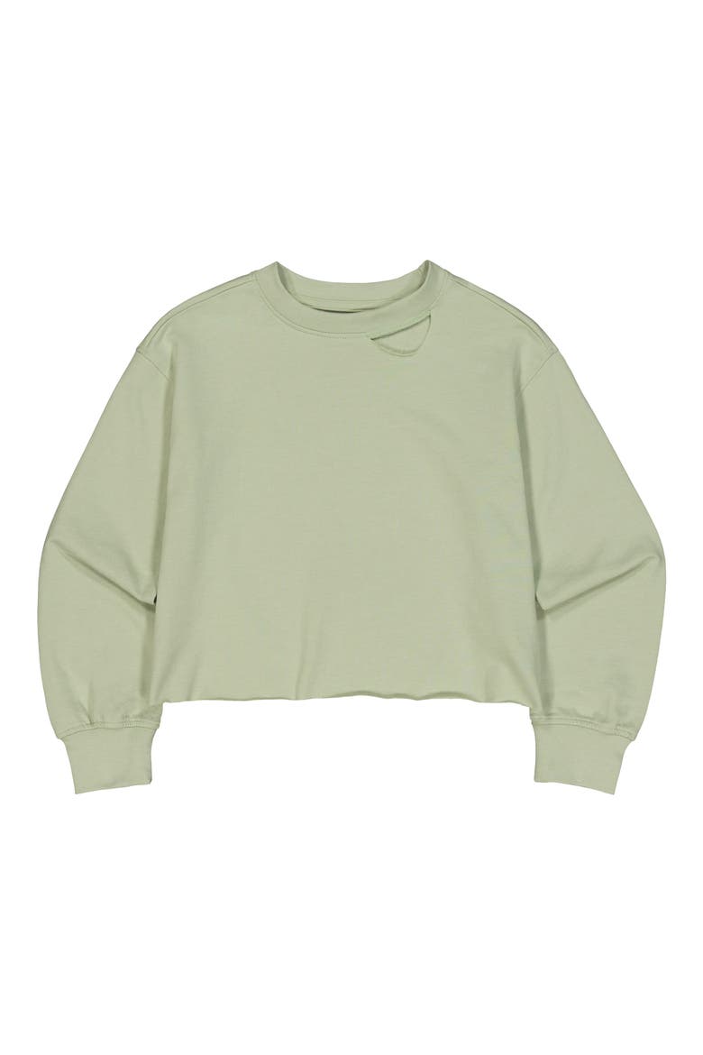 Kids' French Terry Relaxed Fit Sweatshirt, Main, color, SAGE