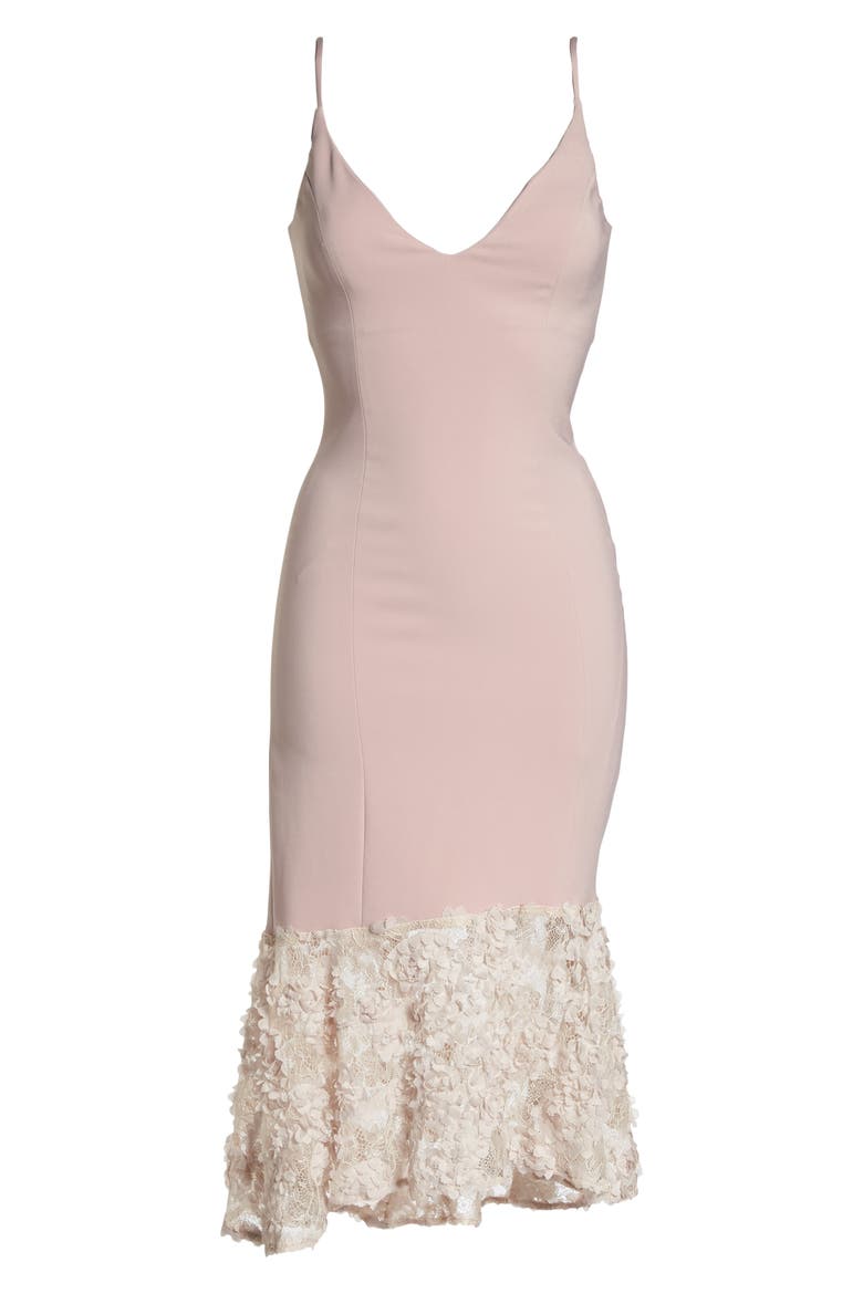 Milly Lace Flounce Slipdress, Alternate, color, BLUSH