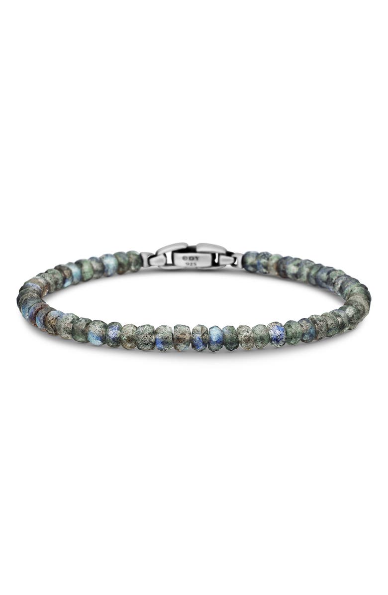 David Yurman Labradorite Beaded Bracelet, Main, color, Silver/ Labradorite