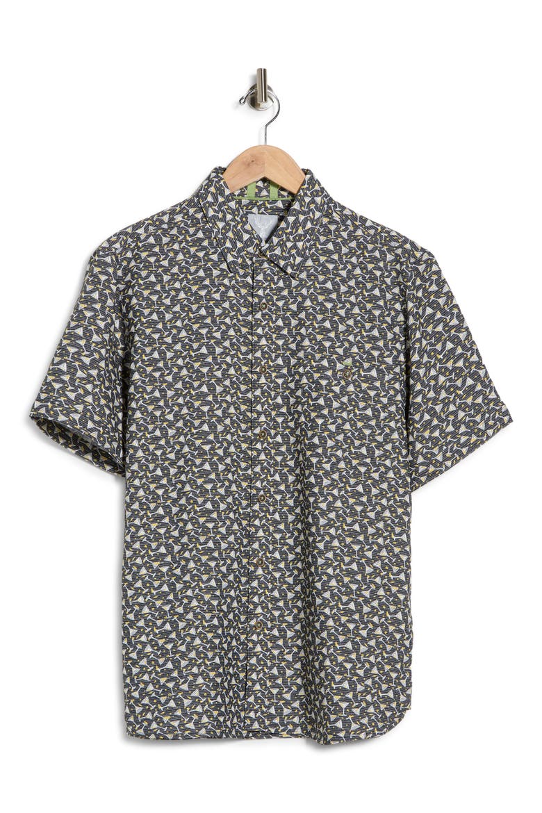 Happy Hour Martini Print Shirt, Alternate, color, BLACK