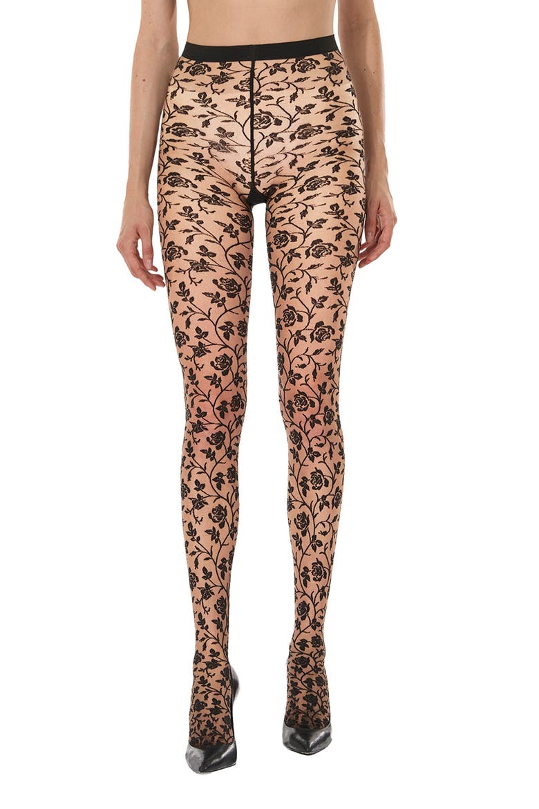 Sweet Dots Tights, Alternate, color, FAIRLY LIGHT/ BLACK