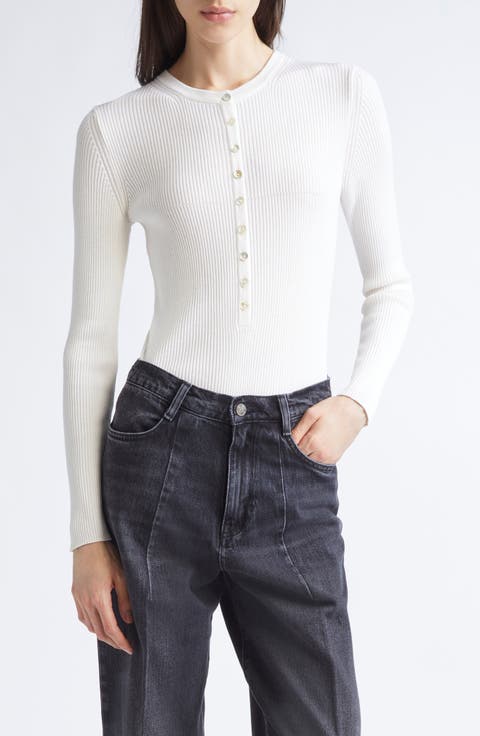 Insider Virgin Wool & Silk Rib Sweater