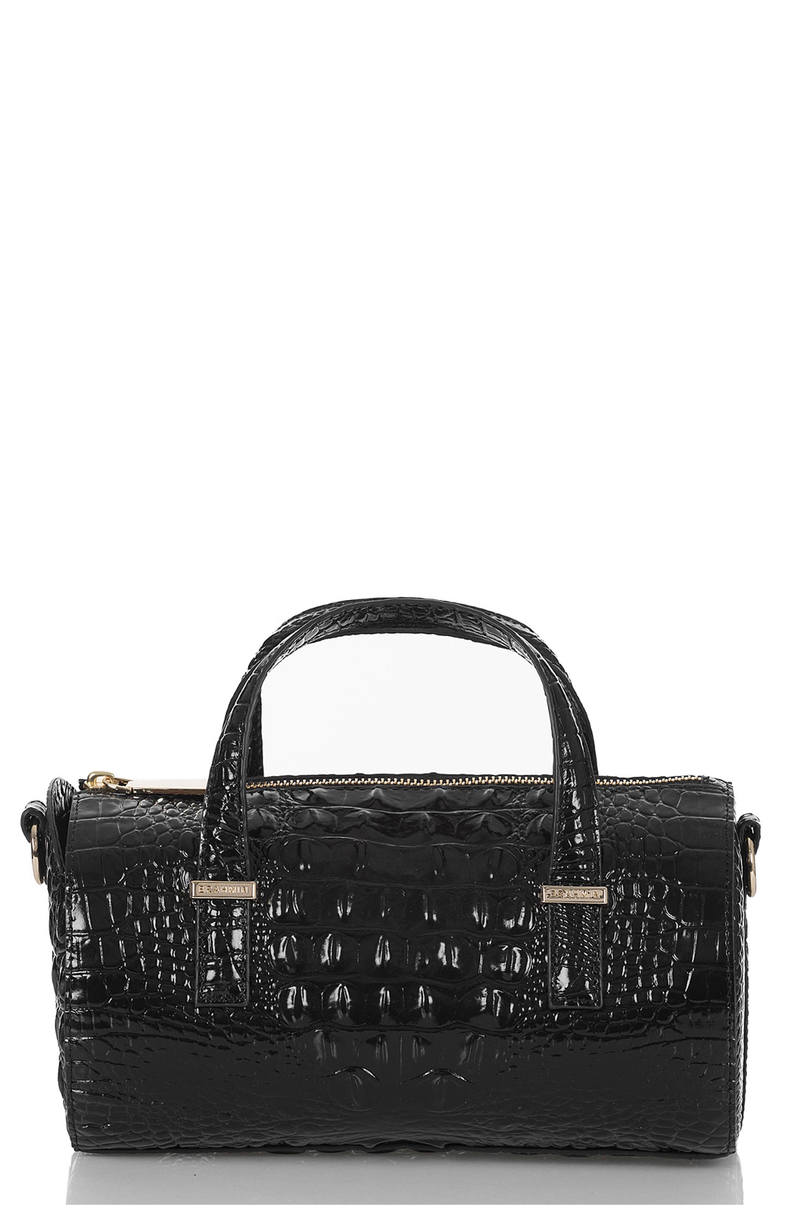 Brahmin Claire Croc Embossed Leather Top Handle Bag, Main, color, 