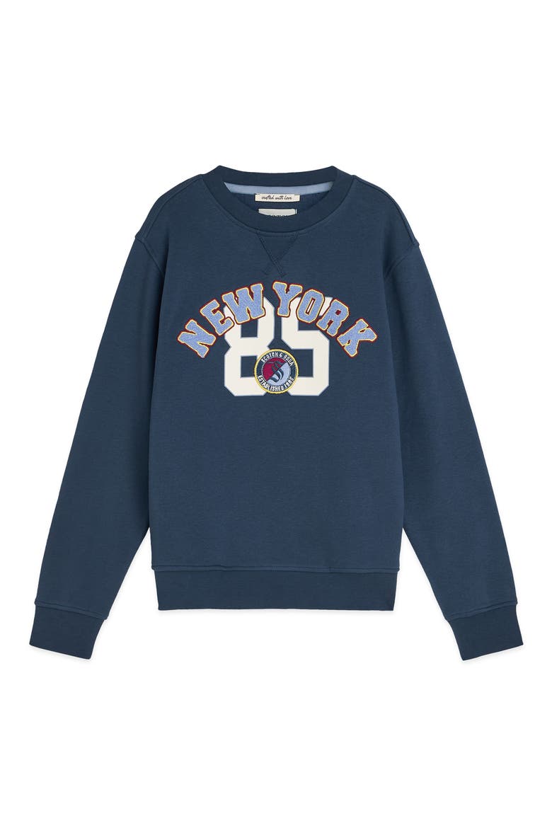Kids' New York Embroidered Sweatshirt, Main, color, INSIGNIA BLUE