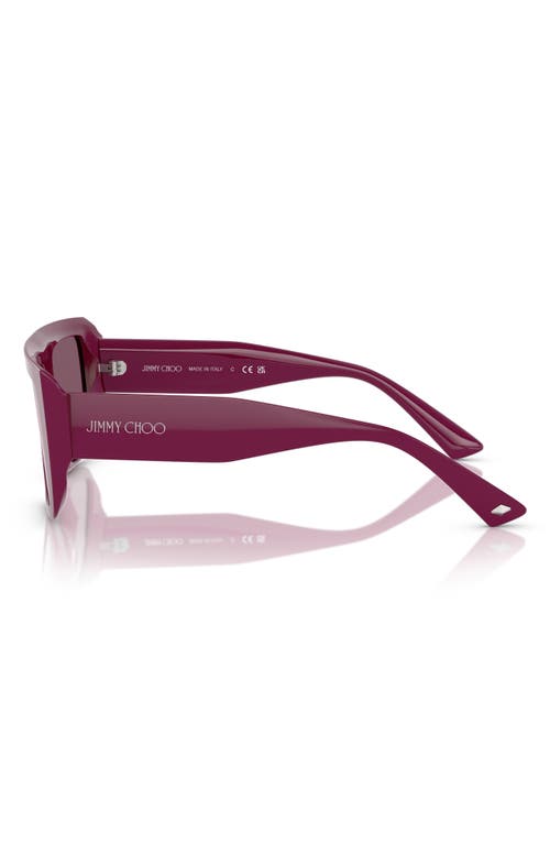 Jimmy Choo 52mm Rectangular Sunglasses In Violet