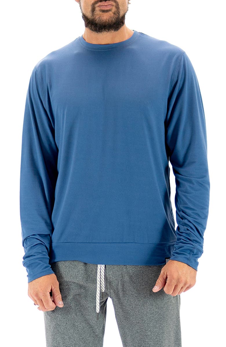 WARRIORS AND SCHOLARS Lounge Stretch Sweatshirt, Main, color, Blue