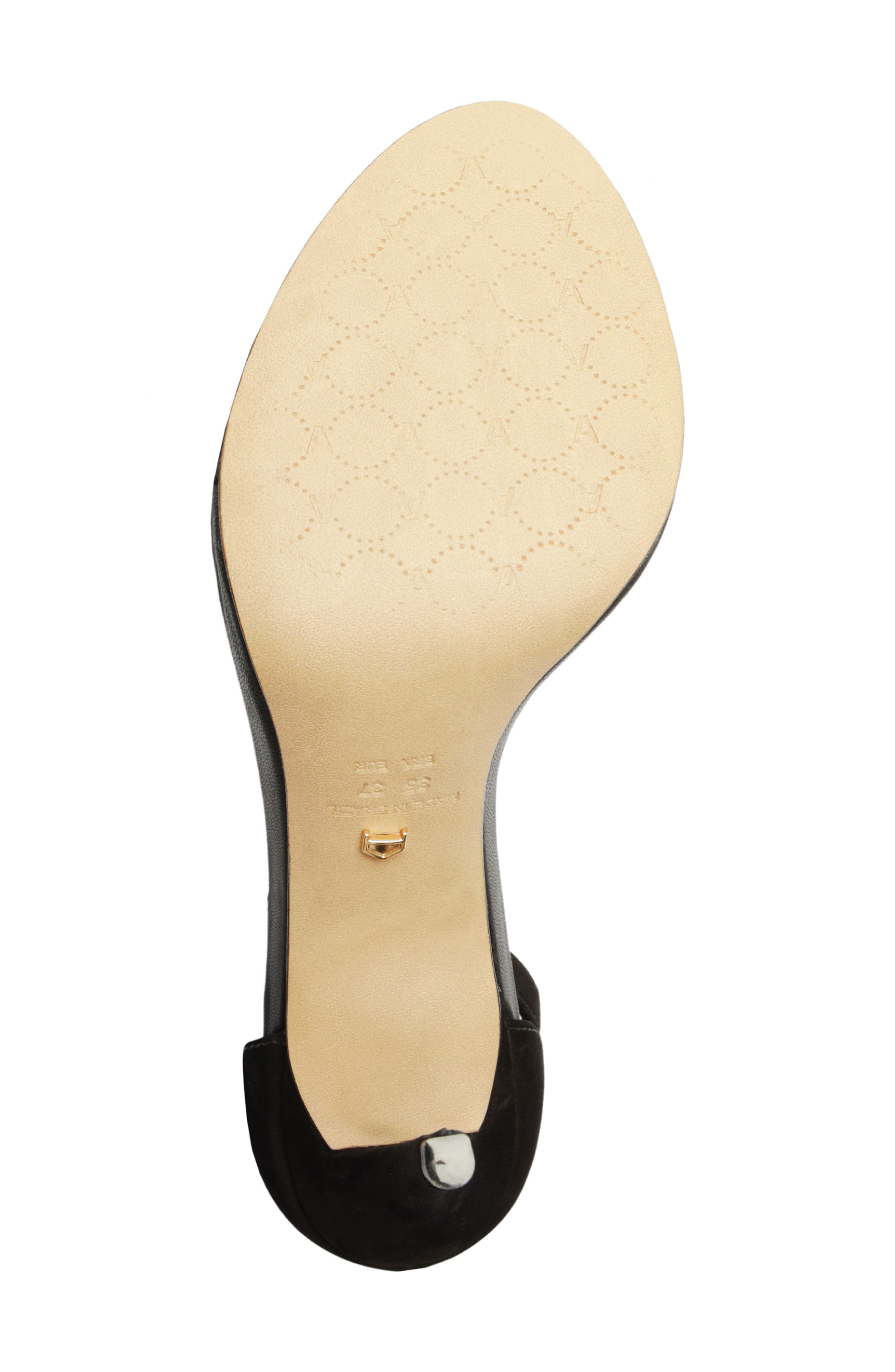 Arezzo Isabelli Ankle Strap Sandal, Alternate, color, Black