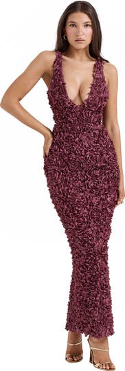 Carena Flower Appliqué Gown