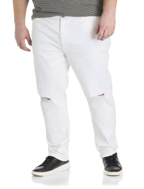 Big & Tall Tapered-Fit Destructed Jeans