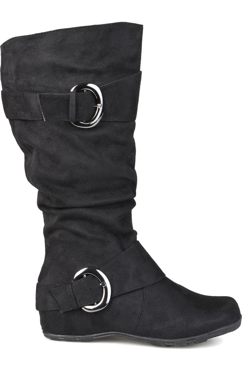 Journee Collection JOURNEE Jester Extra Wide Calf Side Buckle Tall Boot, Alternate, color, Black