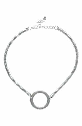 Lala Circle Pendant Choker Necklace