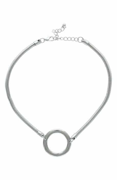 Lala Circle Pendant Choker Necklace