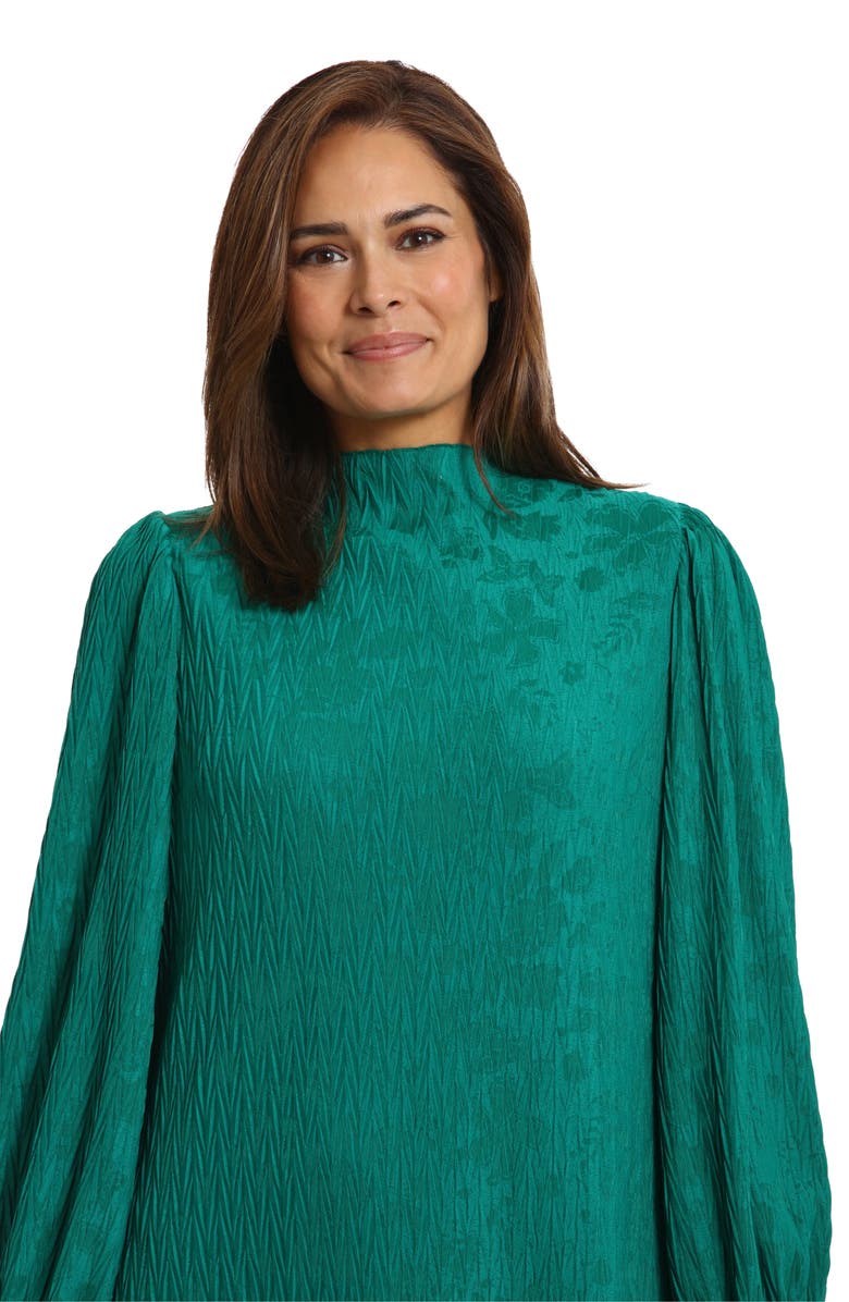 London Times Long Sleeve Jacquard Shift Dress, Alternate, color, 