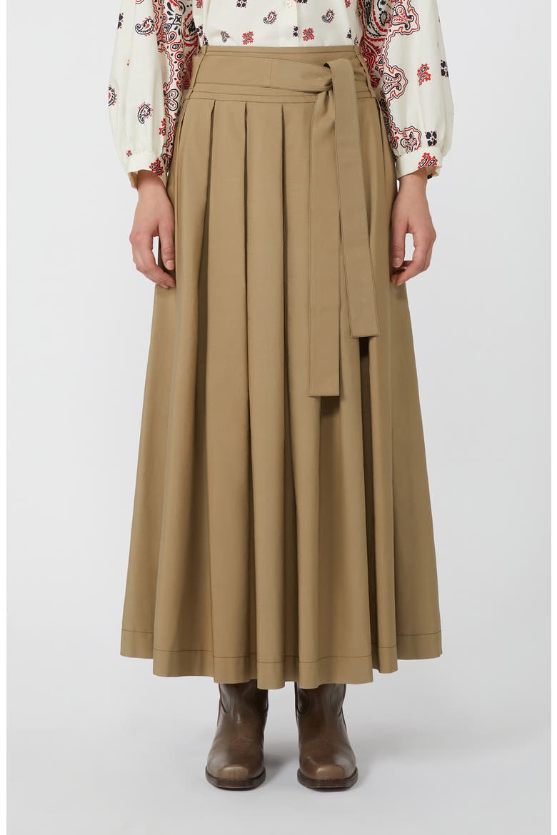 Agiate Pleated Cotton Maxi Skirt (Women) | Nordstrom