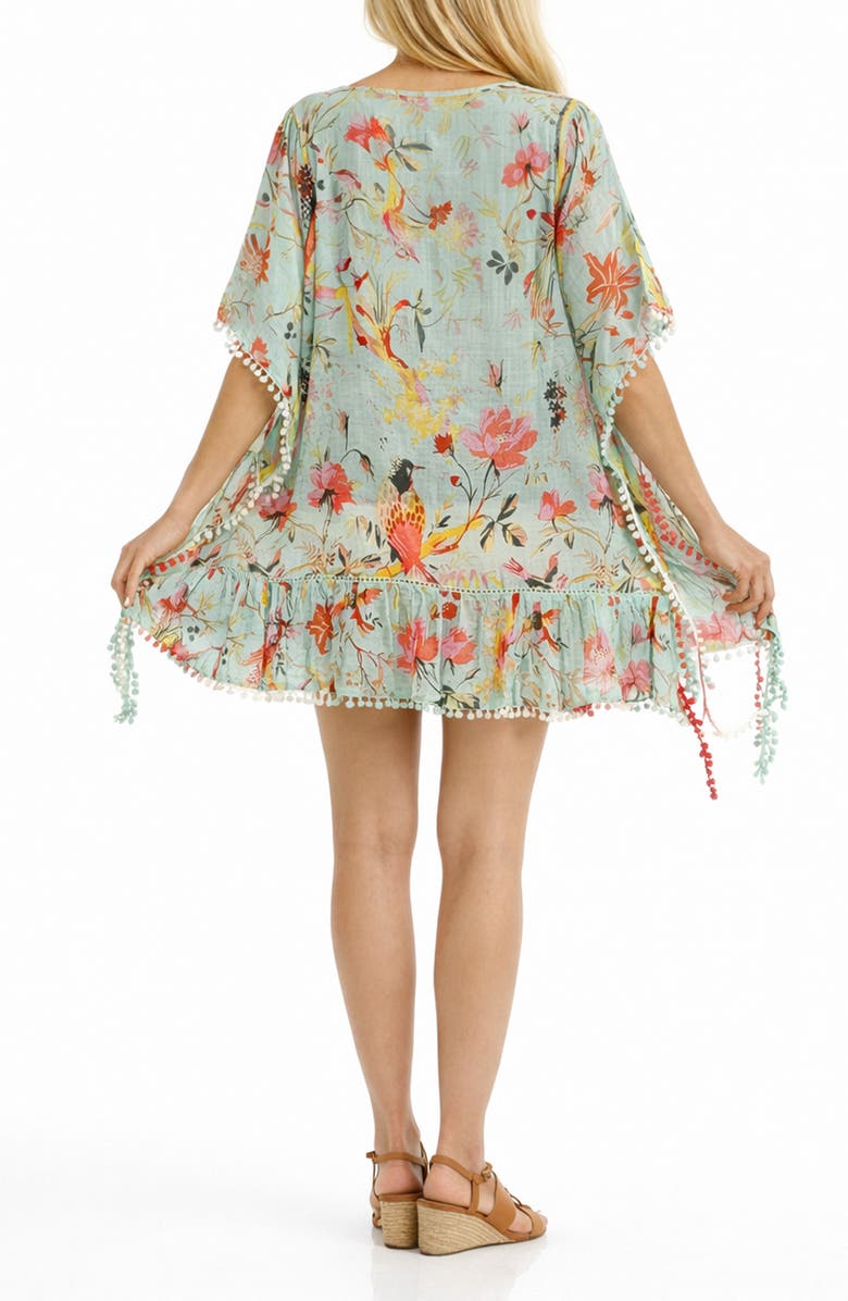 RANEES <p>Bird Short Cover-Up</p>, Alternate, color, Aqua