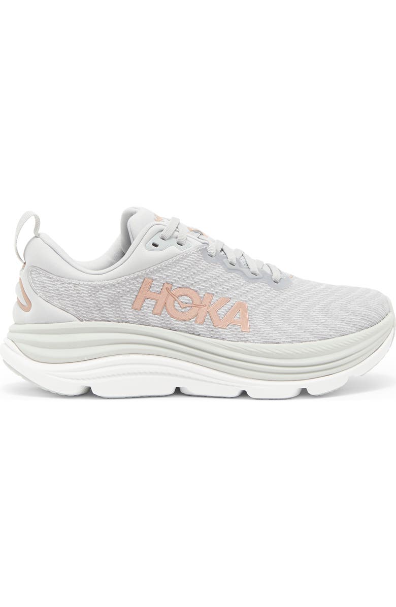 HOKA Gaviota 5 Running Shoe, Alternate, color, Harbor Mist / Rose Gold