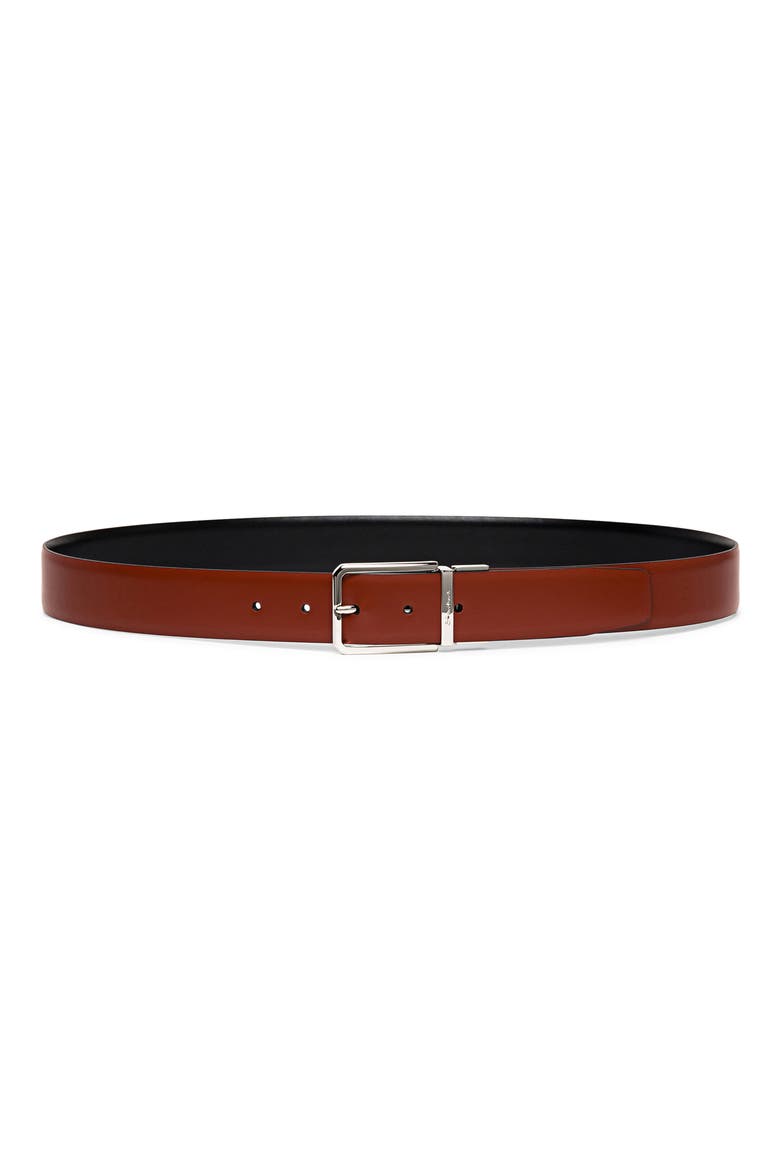 Reversible Leather Belt, Main, color, BLACK-TAN