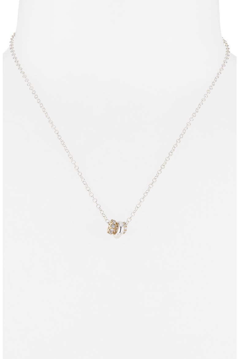 Vesta Sterling Silver & 18K Gold Diamond Pendant Necklace (Nordstrom Exclusive), Alternate, color, SILVER