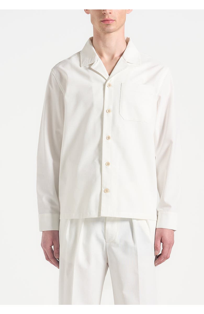 Manière De Voir Constant Linen Overshirt, Alternate, color, White
