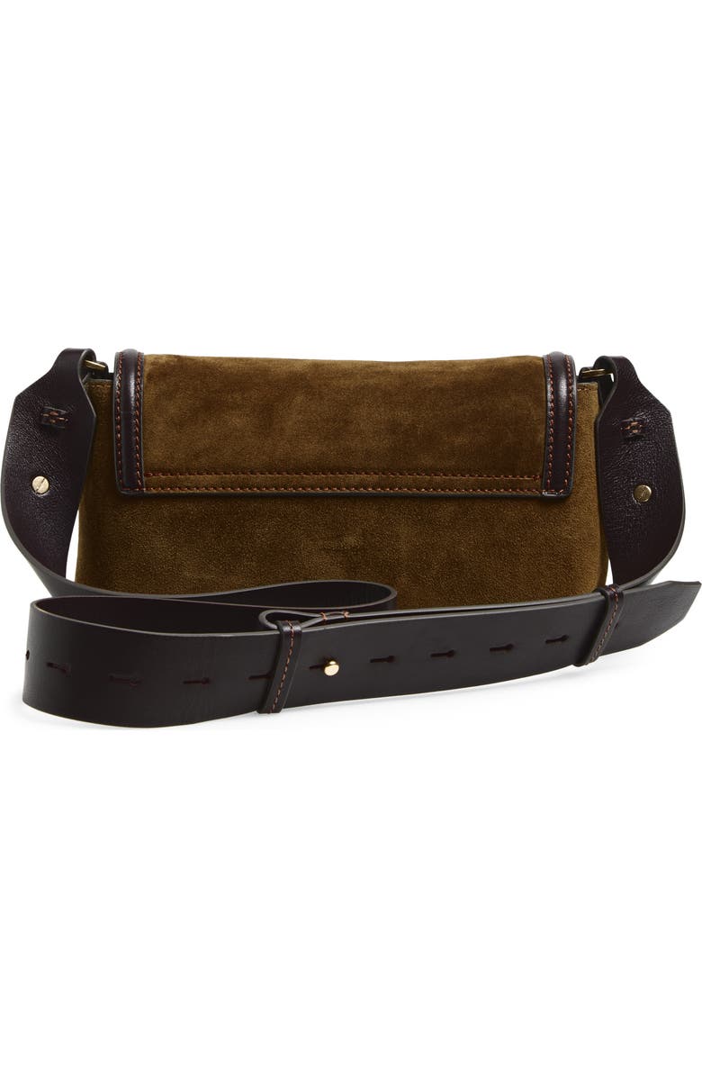 Anya Hindmarch Mortimer Suede Crossbody Bag, Alternate, color, Bonsai / Grape