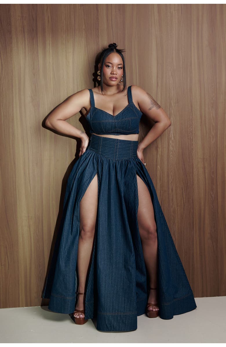 OFUURE Dani Maxi Skirt, Alternate, color, Denim