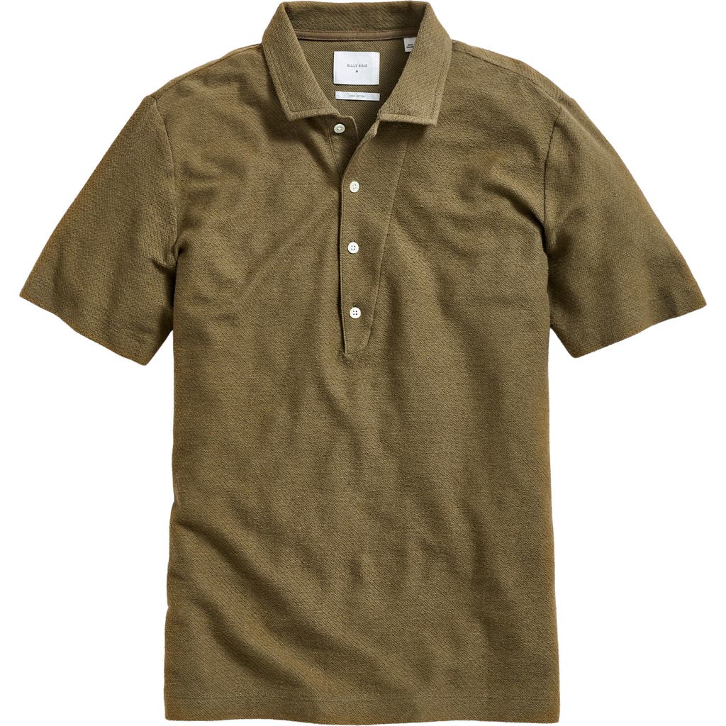 Billy Reid Stripe Pensacola Polo In Olive