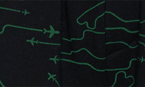 Tiny Tribe Kids' Inflight Print Cotton Joggers In Black