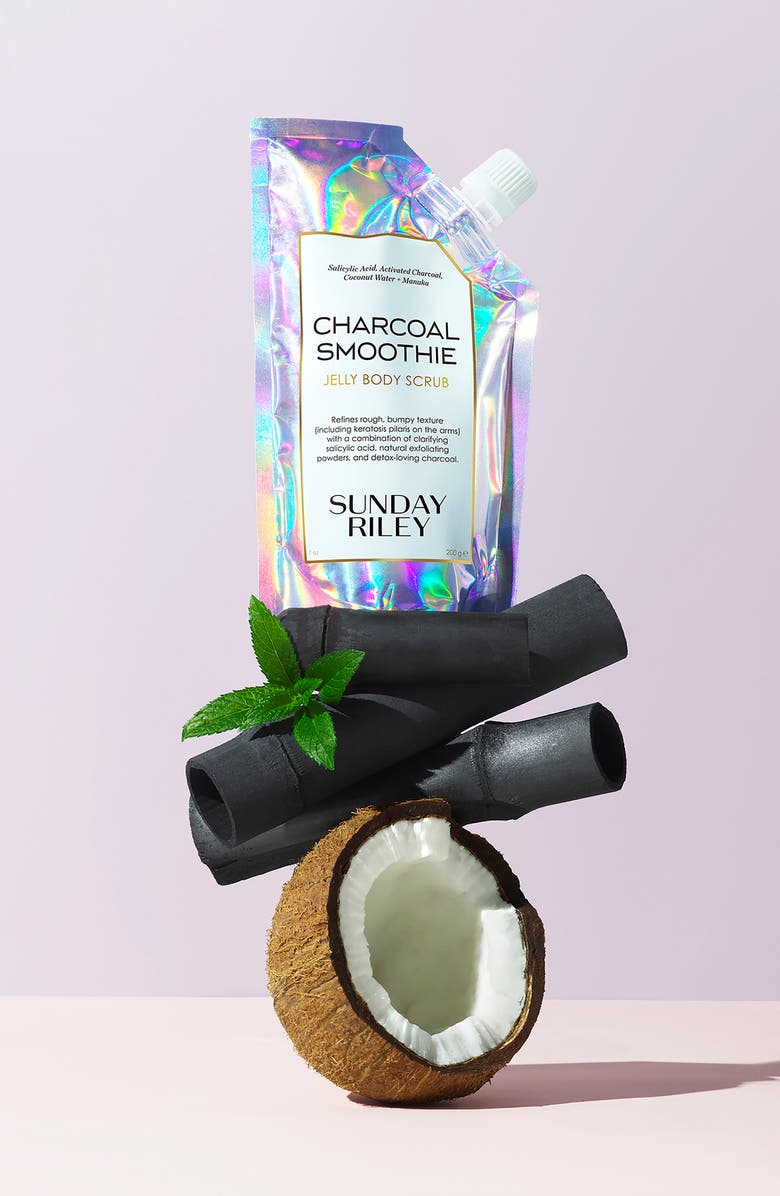 Sunday Riley Charcoal Smoothie Jelly Body Scrub, Alternate, color, 