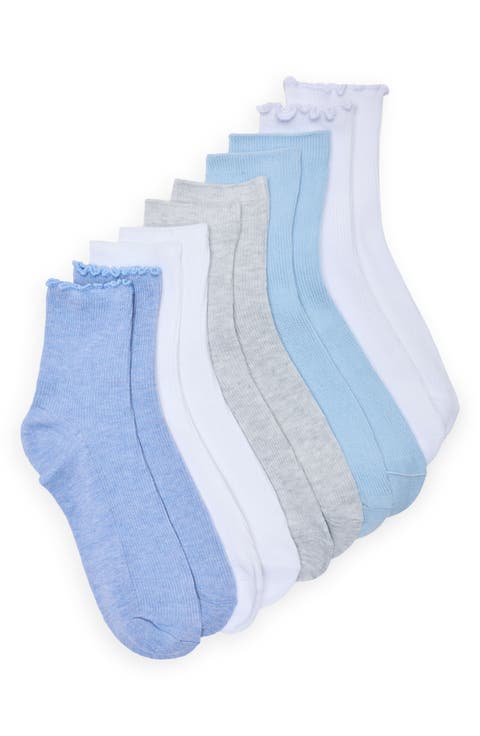5-Pack Lettuce Edge Crew Socks