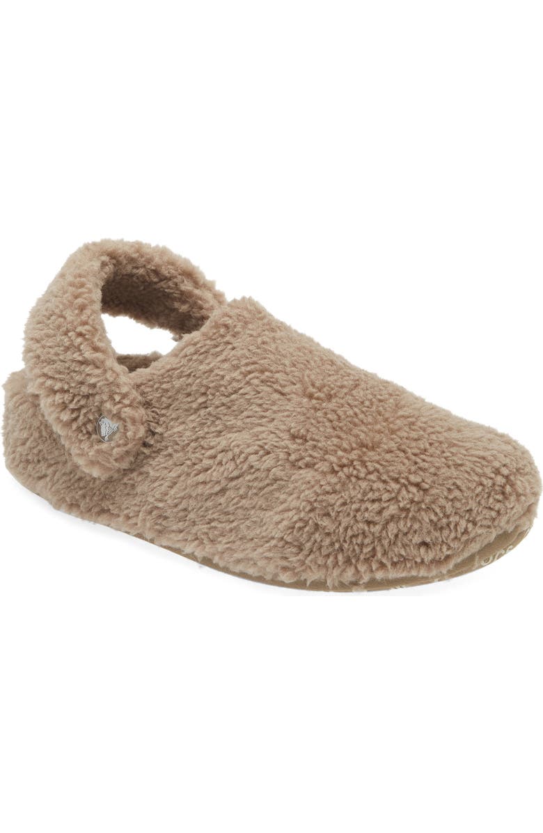 CROCS Classic Cozzzy Faux Fur Slipper Clog, Main, color, Mushroom