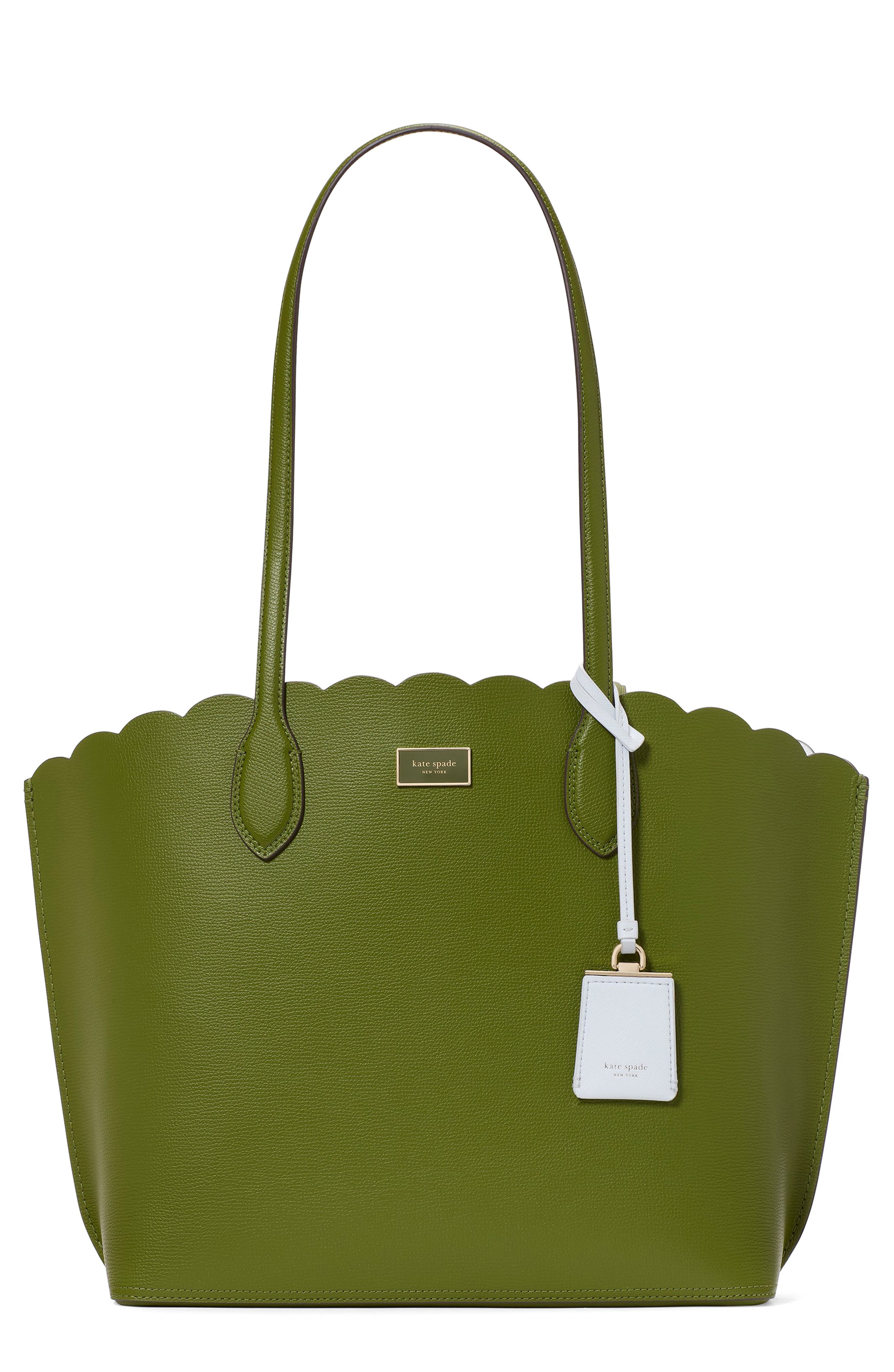 Kate Spade New York suite scallop crossgrain leather tote, Main, color, 