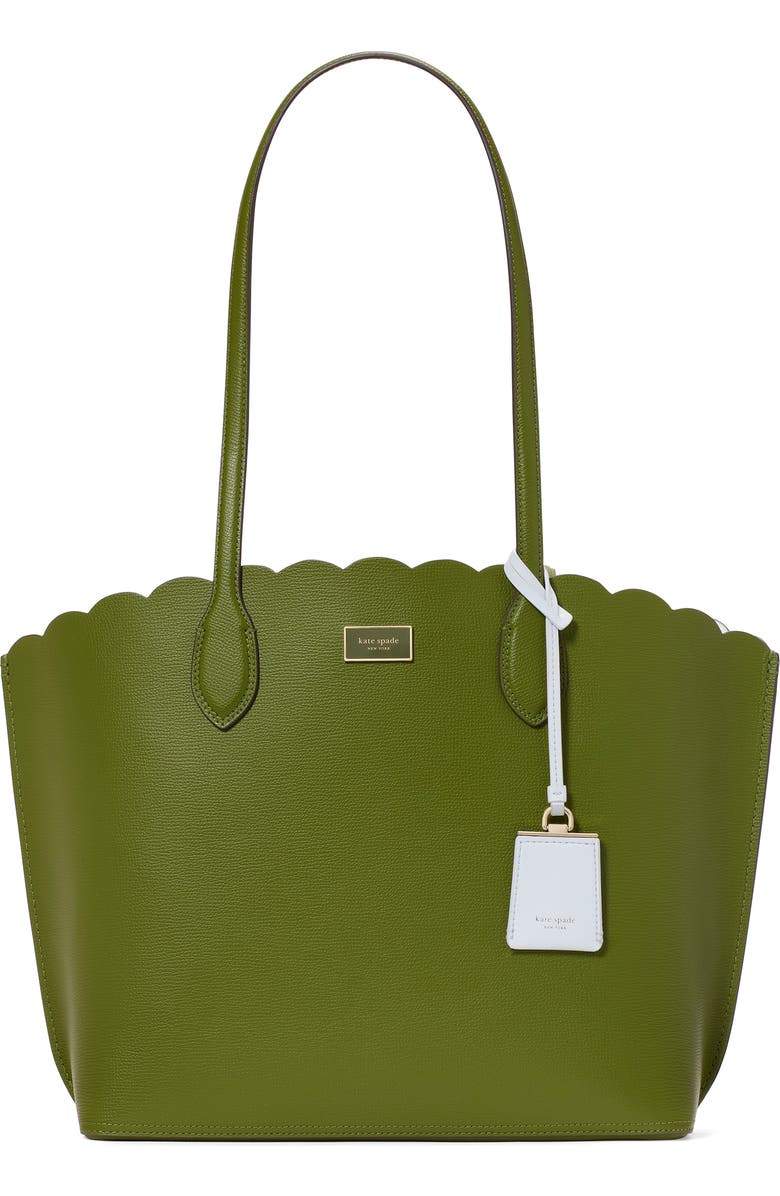 Kate Spade New York suite scallop crossgrain leather tote, Main, color,