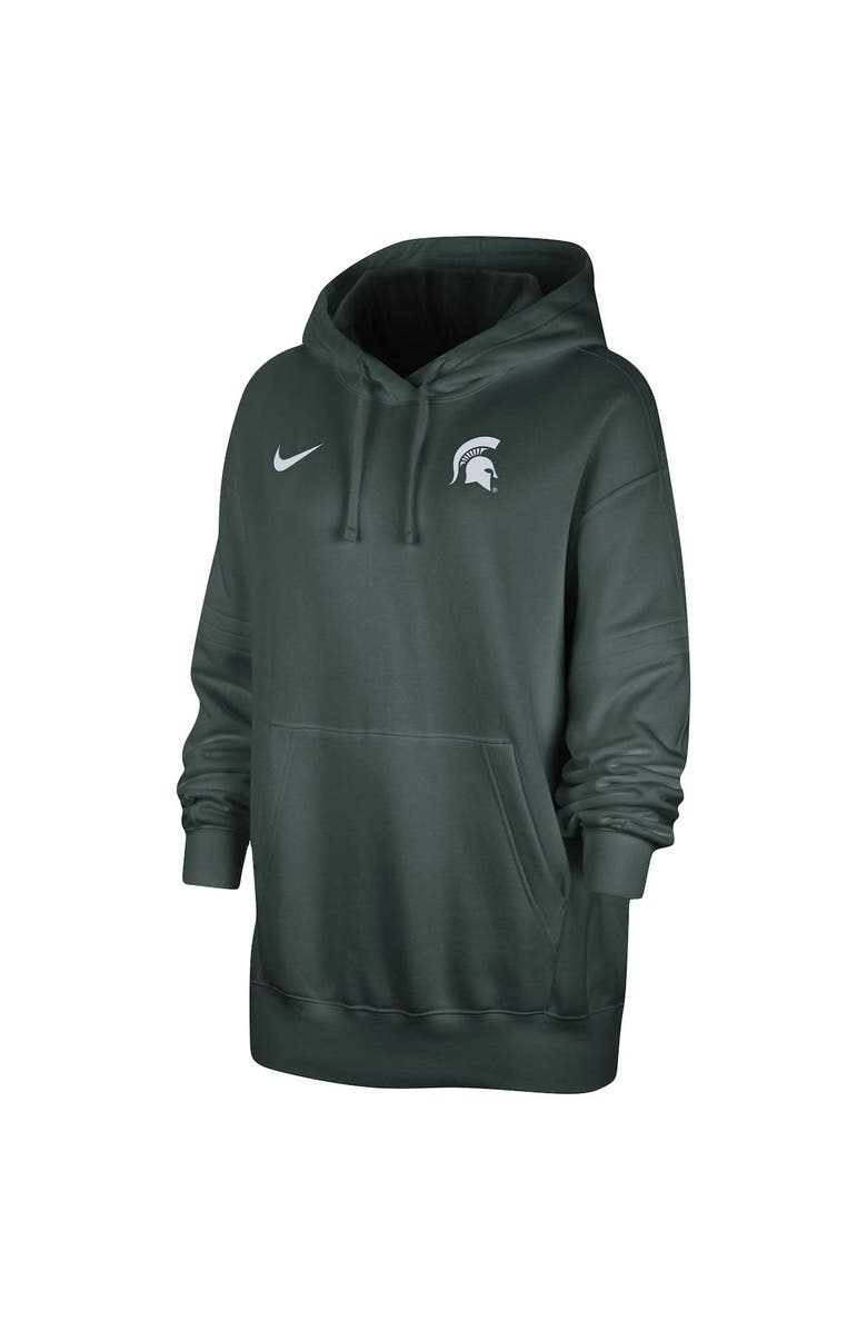 Nike Women's Nike Green Michigan State Spartans Sideline Two-Hit Club Fleece Pullover Hoodie, Alternate, color, 