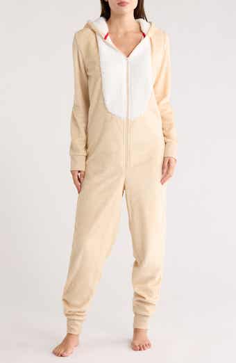 JACLYN Reindeer Hooded One-Piece Pajamas