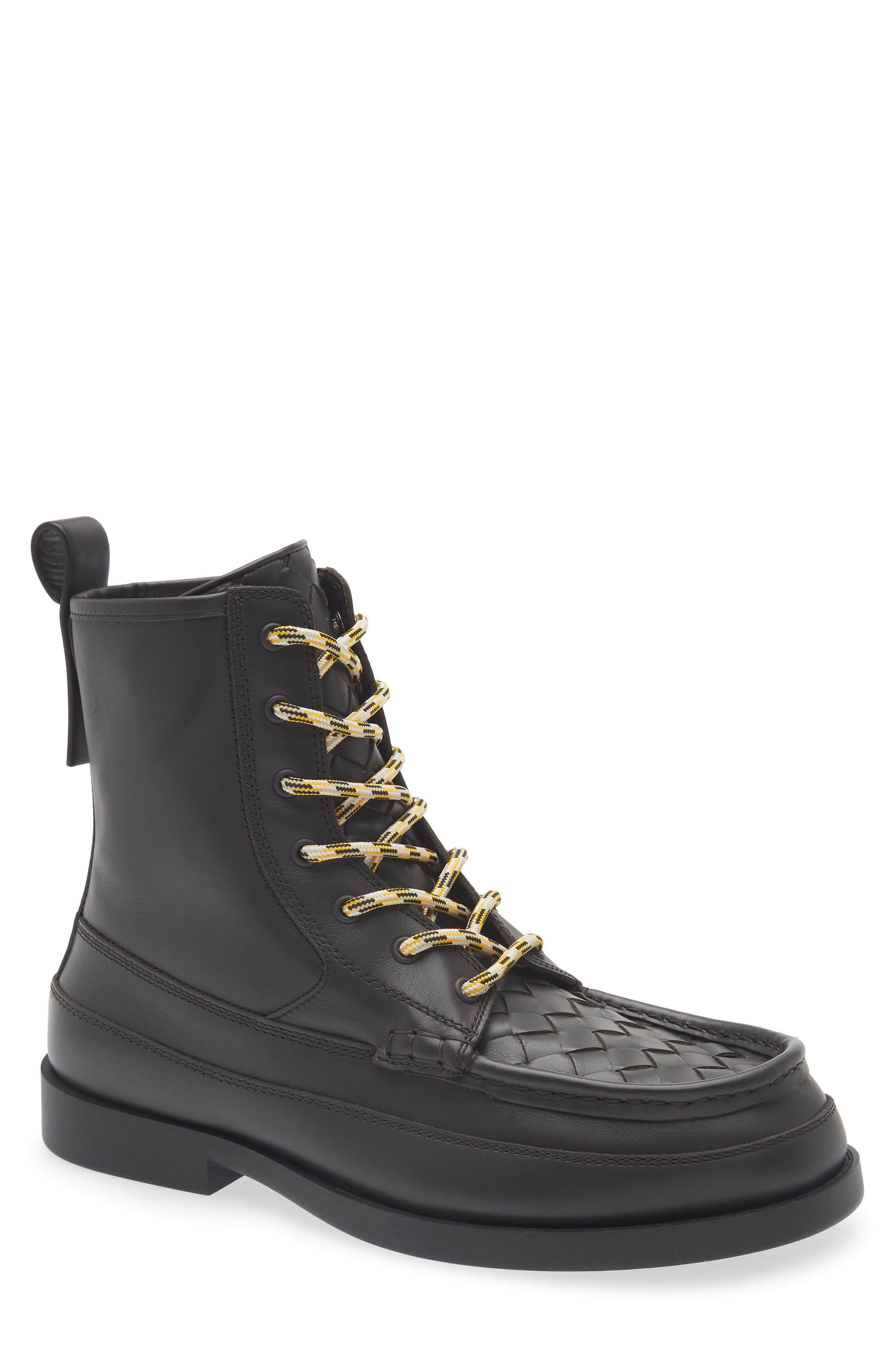 Pier Leather Combat Boot, Main, color, 2006 ESPRESSO