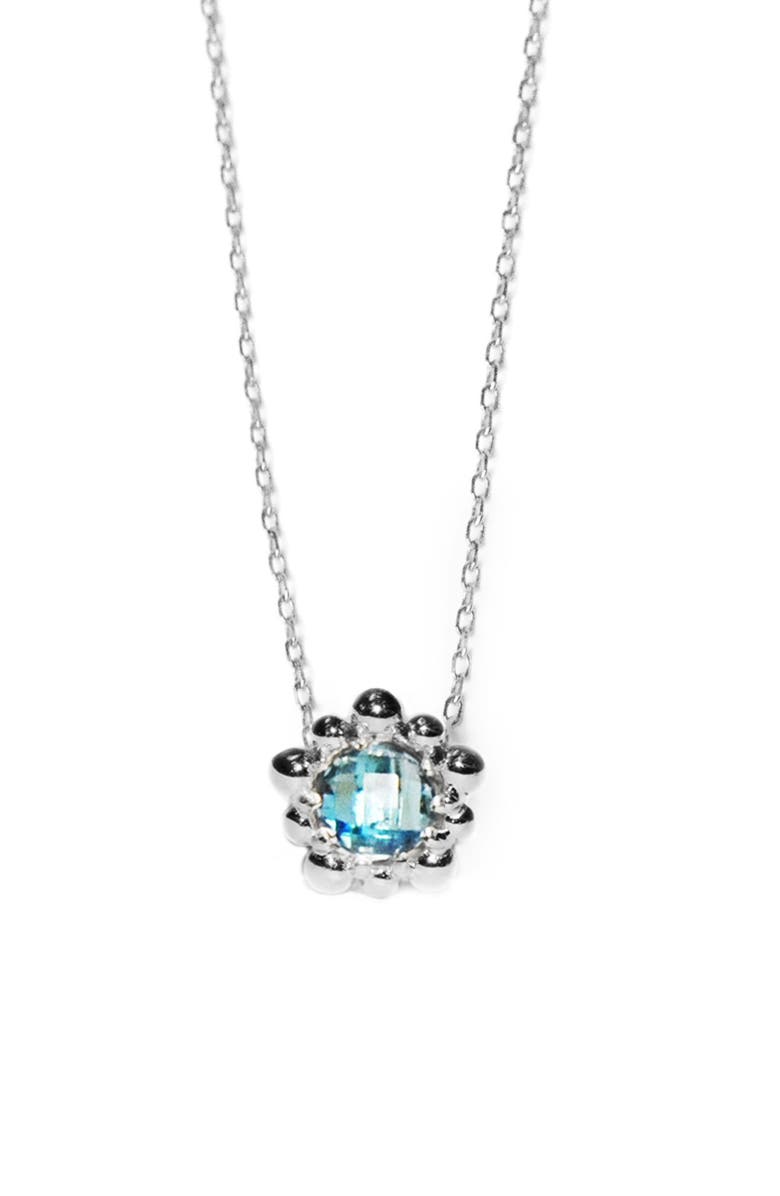 Anzie Dew Drop Micro Flower Pendant, Main, color,
