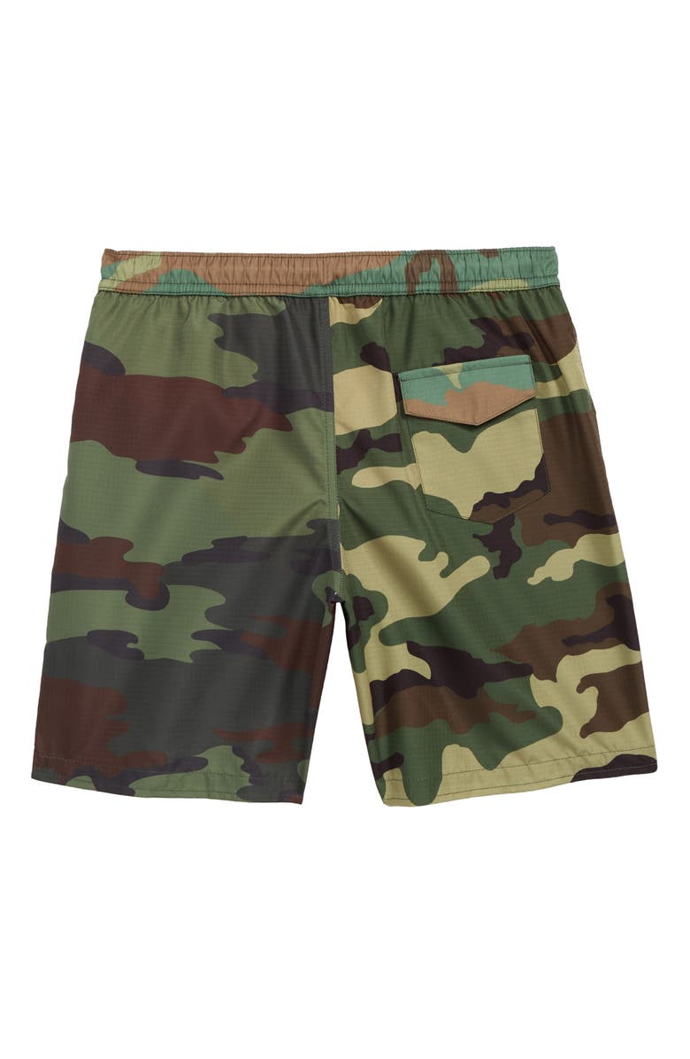 Dolce&Gabbana Kids' Camo Swim Trunks, Alternate, color, 